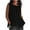 Black-03, variant on Mittory Linen Tank Tops for Women Cotton Side Slit Crewneck Sleeveless Button Tee Shirts Summer Tunic Tops