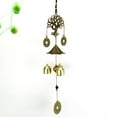thumbnail image 6 of Farfi Wind Chime Retro Style Wall-mounted Money Tree Shape Antique Backyard Hanging Metal Wind Bell Home Decoration (Golden), 6 of 11