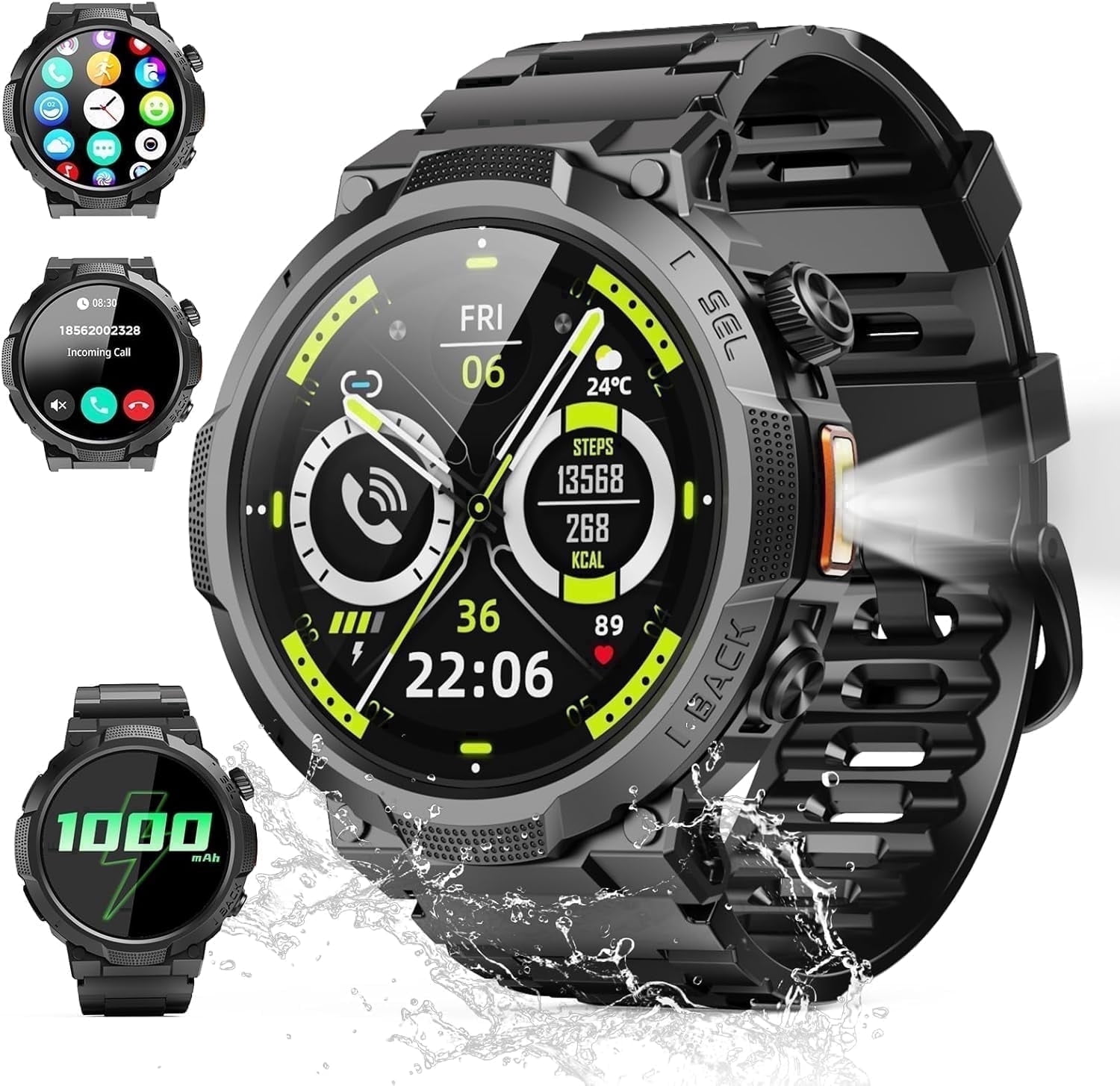 Geryst S50 Military Smart Watch, 50+ Day Battery photo 1