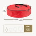 thumbnail image 6 of Premium Christmas Wreath Storage Bag 24” - Dual-Zippered Storage Container & Durable Handles, Protect Artificial Wreaths - Holiday Xmas Bag Made of Tear-Proof 600D Oxford - 5-Year Warranty, 6 of 6