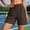Brown, variant on Women's Bermuda Athletic Running Shorts Quick-Dry Lightweight Workout Slit Hem Shorts with Zipper Pockets No Liner White