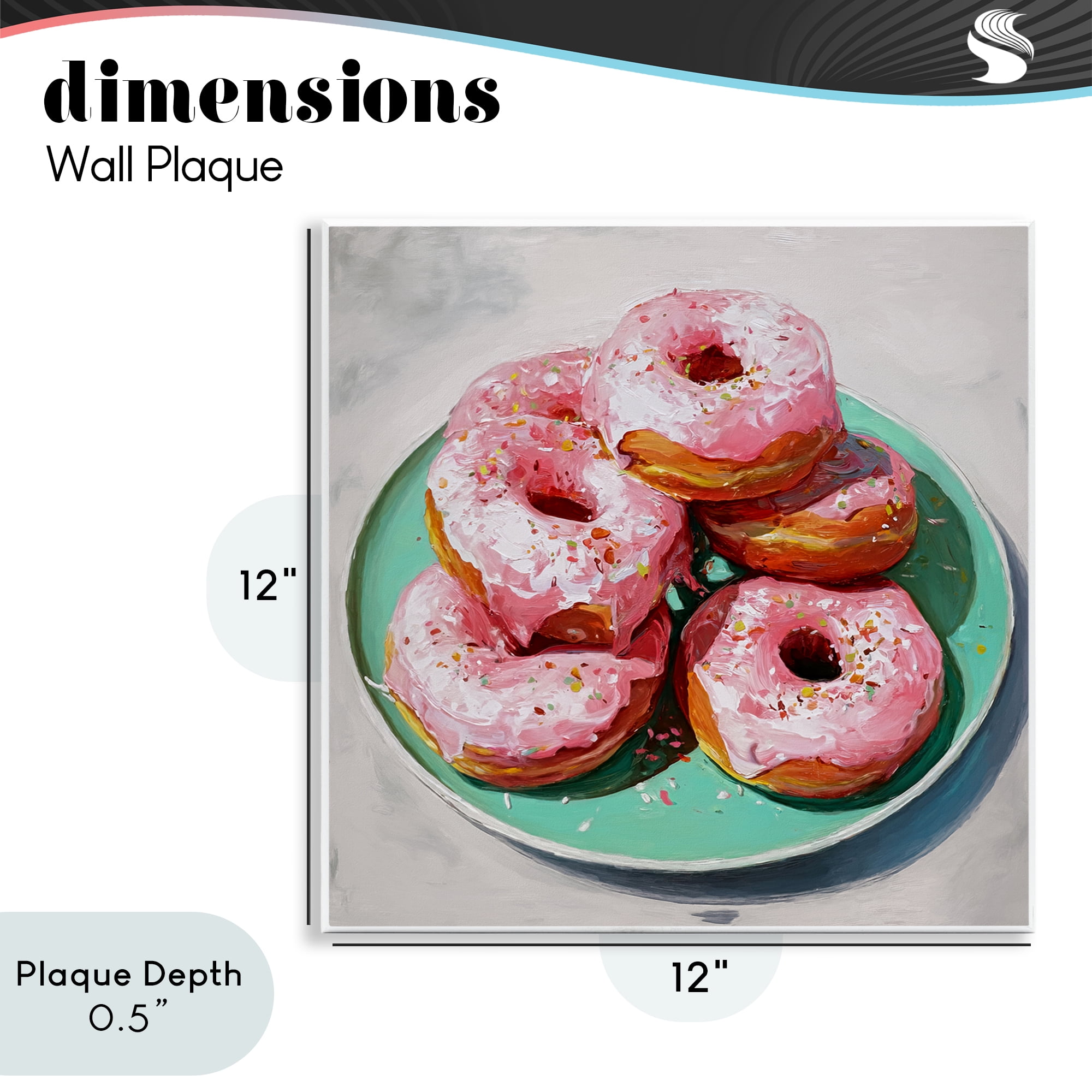 Stupell Industries Pink Frosted Donuts Wall Plaque Art, design by Tina LeCour