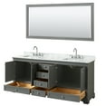 thumbnail image 3 of Wyndham Collection Wcs202080dcmunsm70 Deborah 80" Free Standing Double Vanity Set - White, 3 of 7