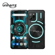 Unihertz Luna (Black) - Colorful LED Light, Android 12 4G Smartphone, 108MP Camera, 5000 mAh Battery and Fast Charging, NFC, Unlocked Smartphone with Industrial Transparent Back Design