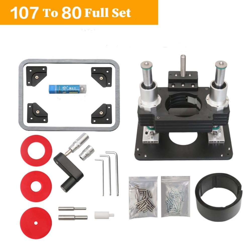 Woodworking Heavy Duty Router Lift with Aluminium Router Table Insert Plate Woodworking Tools