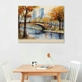 thumbnail image 2 of Nawypu  Large Landscape Wall Art for Living Room Modern Wall Decor Central Park Canvas Wall Art Brown Abstract Artwork Prints for Bedroom Office 20x16 inches Ready to Hang Large Central Park, 2 of 4