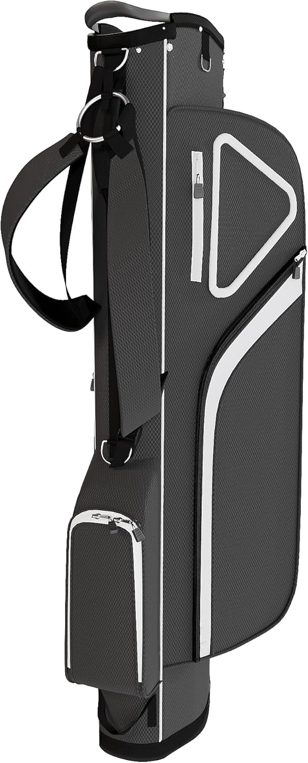 Ultra-Lite Golf Stand Bag - 3 Lbs, 4 Way Divider Portable Carry Case with Rain Hood for Men Women