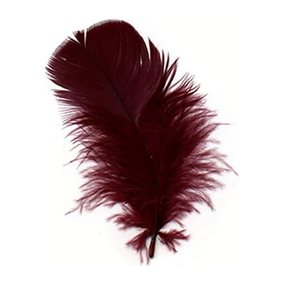Loose Turkey Plumage Feathers - Burgundy