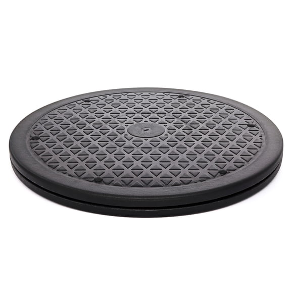 Organizador con tocadiscos RamPro de Lazy Susan, 30 cm, plástico, negro