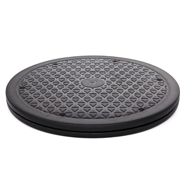 Organizador con tocadiscos RamPro de Lazy Susan, 30 cm, plástico, negro