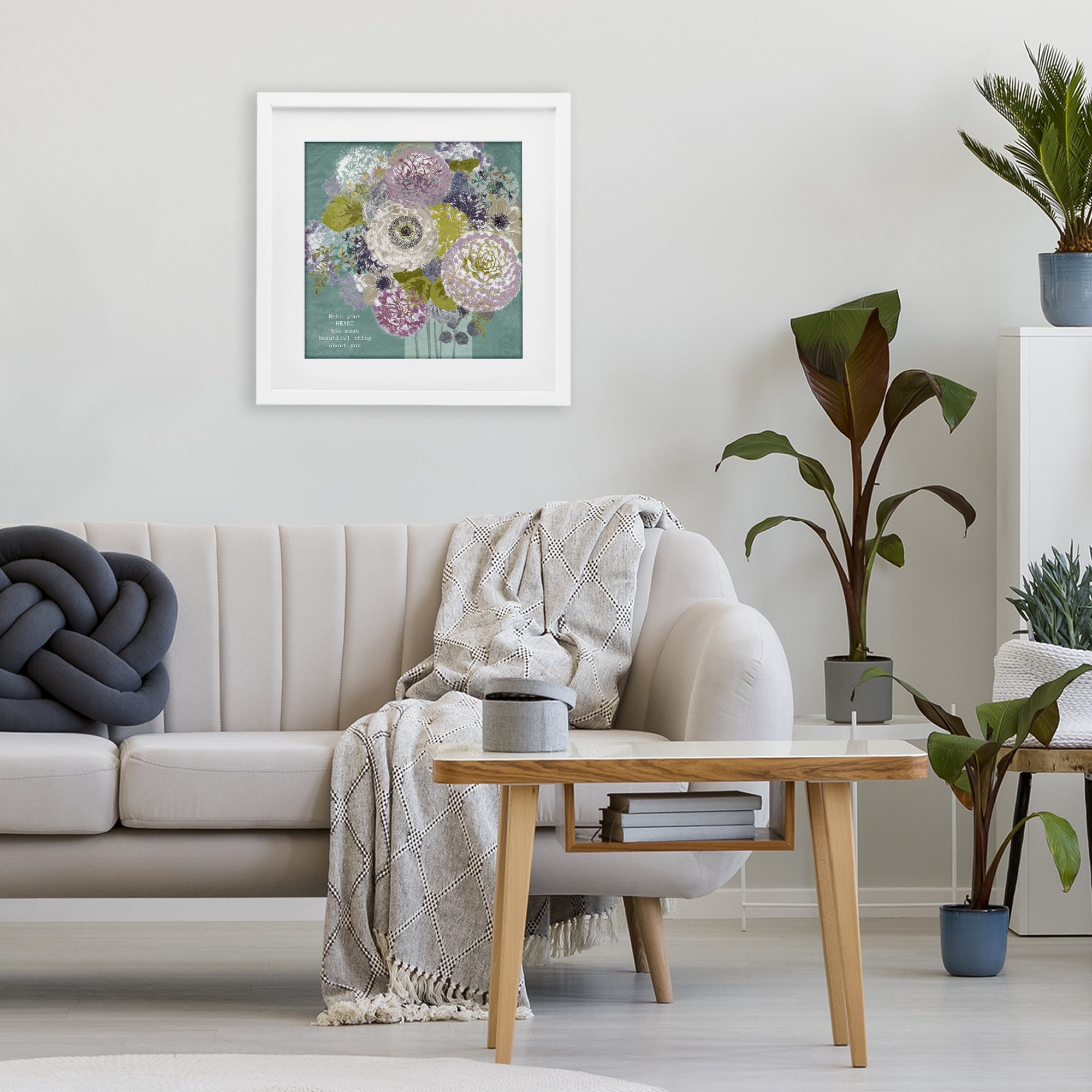 Stupell Industries Most Beautiful Thing Florals White Framed Print Under Glass, design by Suzanne Nicoll
