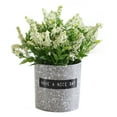 thumbnail image 2 of Ludlz Mini Potted Artificial Lavender Plant Flowers Faux Herbs Planter Set Small Houseplants Green Fake Plastic Bonsai for Indoor Greenery Tabletop Wedding Decorations Desktop Bonsai, 2 of 7