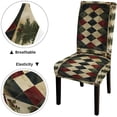 thumbnail image 5 of Christmas Theme Chair Covers Set of 4 Removable Red Green Grid Slipcover Chairs Covers Washable Chair Covers for Dining Room for Kitchen Holiday Christmas Decor, 5 of 6