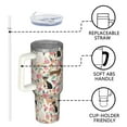 thumbnail image 4 of OBREWU Chihuahua and Flower Tumbler with Handle and Lid,Chihuahua and Flower 40oz Double Wall Vacuum Insulated Tumbler,Cups Gift for Women and Men, 4 of 7