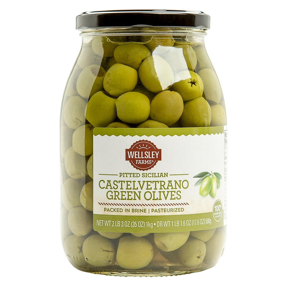 Wellsley Farms Castelvetrano Pitted Sicilian Green Olives, 35.3 oz