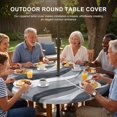 thumbnail image 3 of Round Outdoor Tablecloth with Umbrella Hole and Zipper, Black Grey Ombre Tablecloth with Elastic Waterproof, Modern Moire Abstract Art Aesthetics Patio Table Covers for 45" - 54" Picnic Pool Tables, 3 of 9