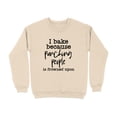 thumbnail image 3 of I Bake Because Punching People Is Frowned Upon Sweatshirt (Navy, 5XL), 3 of 14