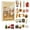 Gold, variant on Baking Advent Calendar 2025 with 24 Sweet Surprises Miniature Baking Tools Figurines and Holiday Ornaments Set for Countdown