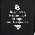 thumbnail image 3 of Instant Message - Happiness Measured Cups - Women's Lightweight French Terry Long Sleeve Shirt, 3 of 6