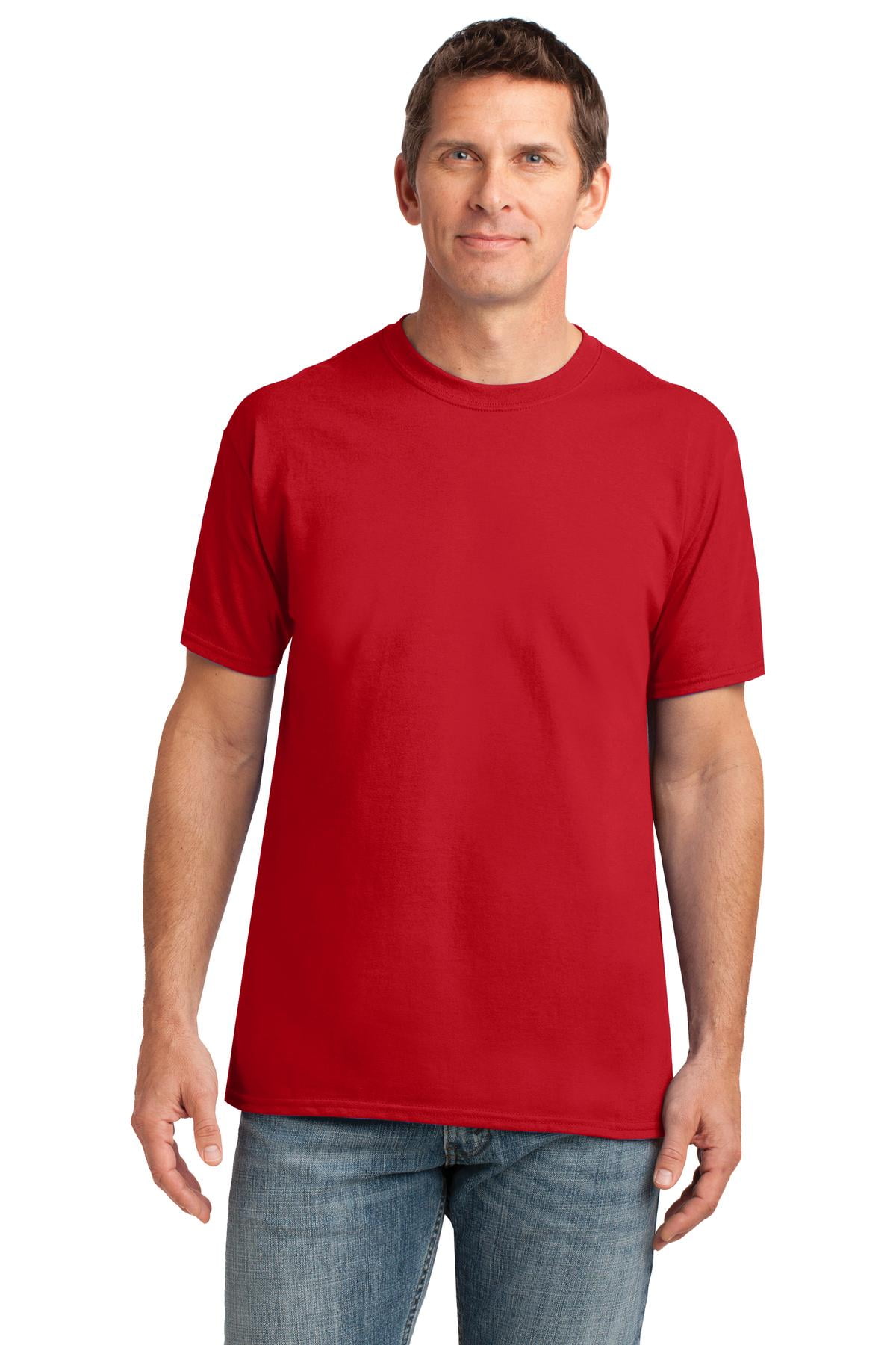 red polyester shirt