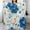 Flannel Blanket Blue-toned Floral Pattern blanket 30"x40" 1, variant on GXFC Flock of Yellow Rubber Ducks blanket, comfortable and soft, warm casual blanket, printed design, winter sofa dormitory home decoration, must-have travel product. Size is 60x80 inches.