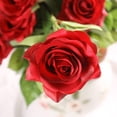 thumbnail image 4 of Red Roses Artificial Flowers Dark Red Roses Bulk Flowers Real Touch Red Fake Roses Flowers Floral Arrangement Bouquet for Wedding Bouquet Bridal Decorations DIY (Dark Red), 4 of 5
