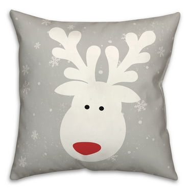 Creative Products Cute White Deer 16 x 16 Spun Poly Pillow