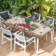 thumbnail image 2 of Red Christmas Table Cloths for 3 Foot Rectangle Tables, Truck Xmas Tree Snowflake Winter Vintage Patio Waterproof Elastic Fitted Tablecloths, Washable Rectangular Table Cover for Camping, 2 of 8