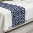 thumbnail image 2 of Oriental Bed Runner, Folkloric Spanish Talavera Feels Cultural Characteristics of a Region, Decorative Accent Bedding Scarf for Hotels Homes and Guestrooms, Queen, Night Blue and White, by Ambesonne, 2 of 2