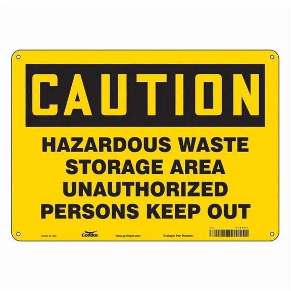 Safety Sign, 10 in Height, 14 in Width, Polyethylene, Horizontal Rectangle, English, 470F81