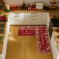 thumbnail image 2 of Christmas Kitchen Rugs Set of 2, Red Merry Christmas Snowflakes Kitchen Mats Indoor Home Decor 17x29 & 17x47 inch, 2 of 7