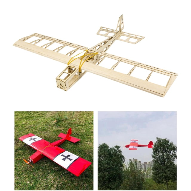 Avión de madera Balsa avión modelo 580mm envergadura avión Kit Juguetes Equipo Hugo Juguetes de aviones