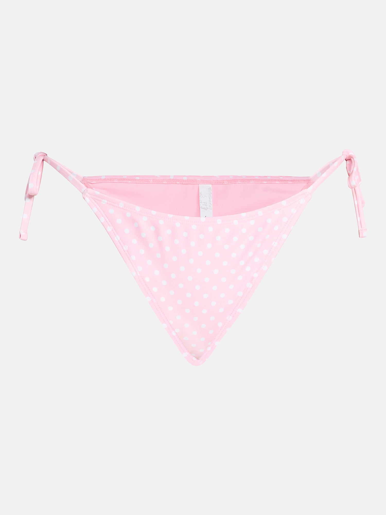 No Boundaries Femme Polka Dot Print Side Tie Bikini Bottoms, Women’s XXS-XXL