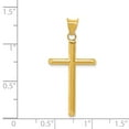 thumbnail image 3 of 14K Yellow Gold Charm Pendant Themed 34 mm 16 3-D Polished Hollow Cross, 3 of 3
