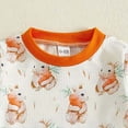 thumbnail image 6 of Sgkm Infant Girl Outfits 4t Girl Easter Clothes Easter Egg Print Sweatshirt and Carrot Sweatpant Toddler Baby Graphic Outfit, 6 of 7