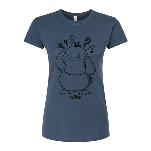 Pokémon - Psyduck Pattern - Juniors Fitted Graphic T-Shirt