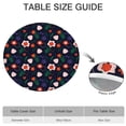 thumbnail image 5 of Polyester floral round tablecloth with elastic hem, wrinkle-resistant and reusable, fits 44-52 inch tables, oversized edition, 5 of 6