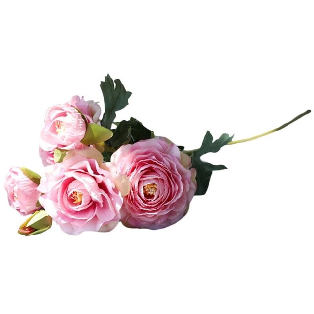 CNKOO Single Branch Artificial Flower 6 Heads Single Branch Detailed Not Withered Anti-fall Desktop Decor Multicolor Lotus Shape Fake Flower Home Ornament