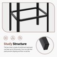 thumbnail image 4 of Modern PU Leather Counter Height Bar Stools Set of 4 – 24" Dining Chairs – 2" Thick Upholstery – Sturdy Metal Frame – Easy Assembly – For Kitchen Island, Bar Counter, Dining Room – Black, 4PC Set, 4 of 7