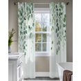 thumbnail image 4 of Sage Green Eucalyptus Leaf Sheer Curtains 63 Inch Length 2 Panels Set for Living Room/Bedroom, Spring Leaves Botanical Kitchen Curtains Grommet Semi-Sheer Curtains Drapes Window Treatments 42"x63"x2, 4 of 7
