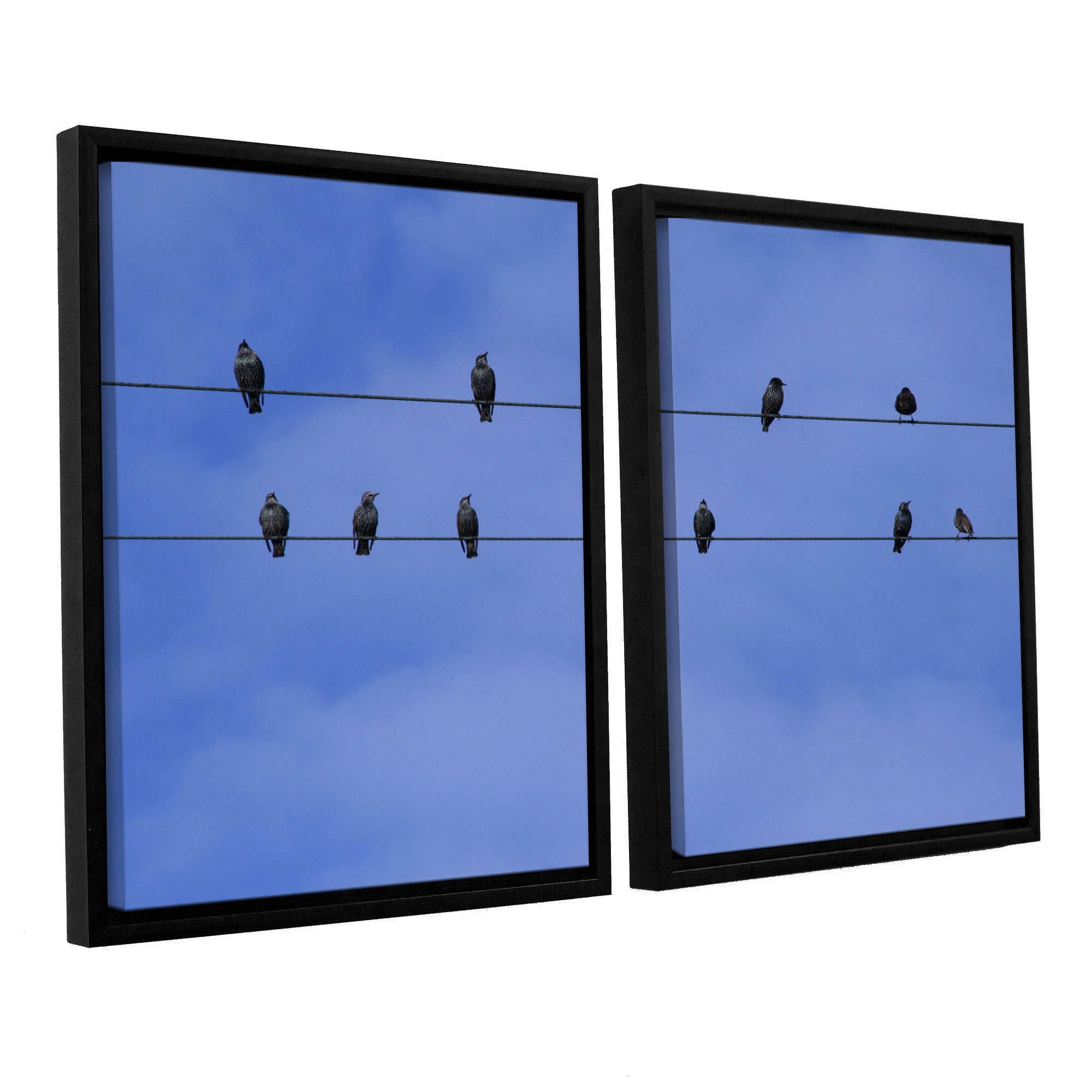 ArtWall Lindsey Janich "Cool Blue Sky" 2-Piece Floater Framed Canvas Set