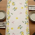 thumbnail image 5 of Table Runners 72 Inches Long Dress Scarves, Summer Gnomes Farmhouse Kitchen Table Runner, Coffee Tablerunners, Yellow Lemons Farmhouse Fruits Burlap 16x72 Inch, 5 of 9