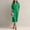 Green, variant on Morttic Women's V-Neck 3/4 Roll Tab Sleeve Shirt Dress – Loose Shift with Chest & Side Pockets Solid Color Office Midi Dress Sky Blue,S
