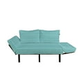 thumbnail image 2 of Teal Futon Couch, Cultural Symmetrical Design Themed Pattern, Daybed with Metal Frame Upholstered Sofa for Living Dorm, Loveseat, Turquoise Grey White, by Ambesonne, 2 of 4