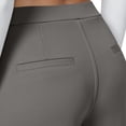 thumbnail image 5 of Women's Solid Color High Waist Straight Leg Dress Pants, Stretchy Work Slacks with Side Pockets, Comfortable Business Casual Trousers for Office Daily Wear Grey L, 5 of 8