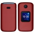 thumbnail image 3 of Étui pour Téléphone Alcatel Go Flip 4 / TCL Flip Pro, Étui Protecteur Rigide Mince Nakedcellphone avec Texture à Grille - Rouge, 3 of 7