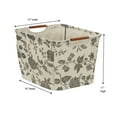 thumbnail image 2 of Household Essentials Medium Tapered Storage Bin with Wood Handles, Floral, 2 of 7