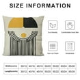 thumbnail image 5 of COMIO  Pillow Covers Yellow Abstract Patterns Mid Century Modern Simple Geometric Circle Black Stripe and Gold Throw Pillows Decorative Home Decor Couch Sofa Bedroom Outdoor, 5 of 5