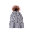 thumbnail image 1 of FOCUSNORM Female Juniors Woolen Hat, Adults Jacquard Knitted Cap Earmuffs Hat Beanie, 1 of 5