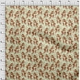 thumbnail image 4 of oneOone Viscose Jersey Brown Fabric Floral Sewing Material Print Fabric By The Yard 60 Inch Wide, 4 of 5